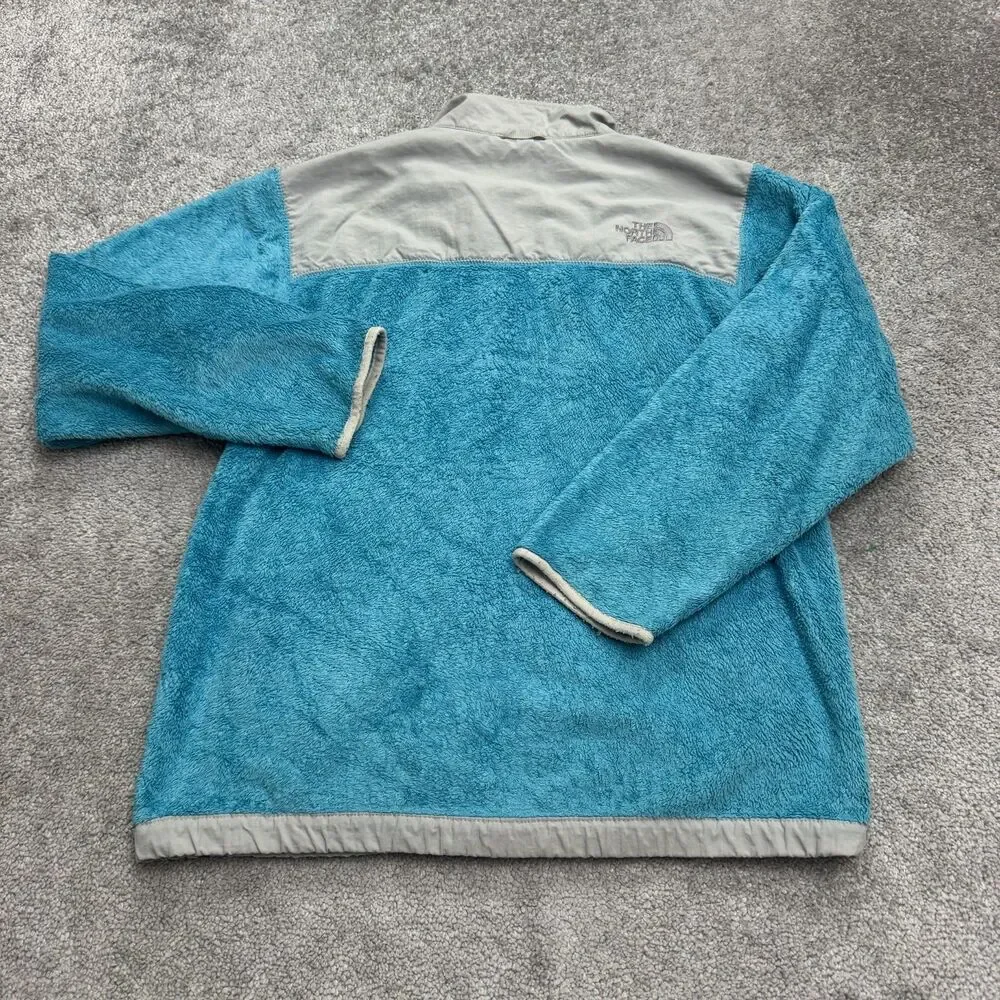 The North Face Denali Fleece Jacket Kids Youth XL Blue Gray Full Zip Pocket Hike